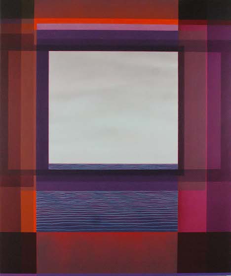 Jeremy Kirwan-Ward, View with a Room 6, 2017, acrylic on canvas, 183 x 155cm. St John of God Health Care Collection