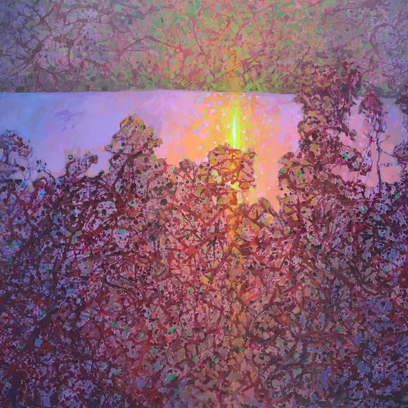 George Haynes, Across the River, 2018, oil on canvas, 152 x 213cm
