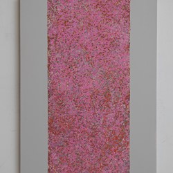 Michele Theunissen, glimpsed #10 (pink), 2016, artists inks, acrylic, posca pens on canvas, 40 x 30cm