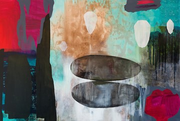 Jo Darbyshire, Pinna Shell 2, 2017, oil on canvas, 200 x 300cm