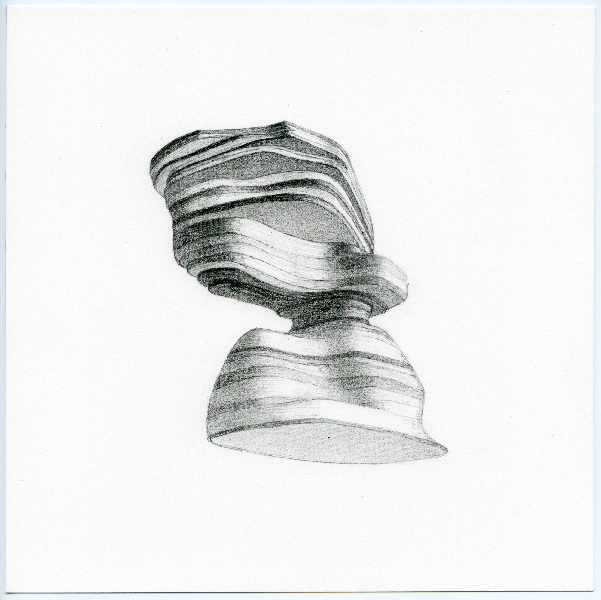 Caspar Fairhall, Strata, 2015, graphite and ink pencil on Arches paper, 21 x 21cm