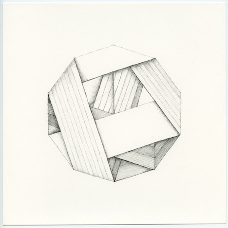 Caspar Fairhall, Braided Star, 2015, graphite on Arches paper, 21 x 21cm