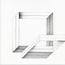 Caspar Fairhall, Square Braid, 2015, graphite and ink pencil on Arches paper, 21 x 21cm