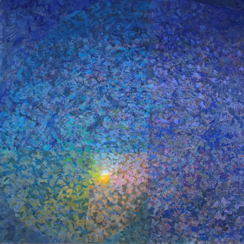 George Haynes, In Principio II, 2018, oil on canvas, 130 x 210cm
