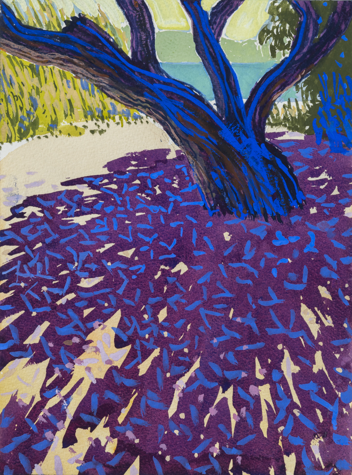 George Haynes, Cozy Corner, 2018, gouache on paper, 31 x 23cm