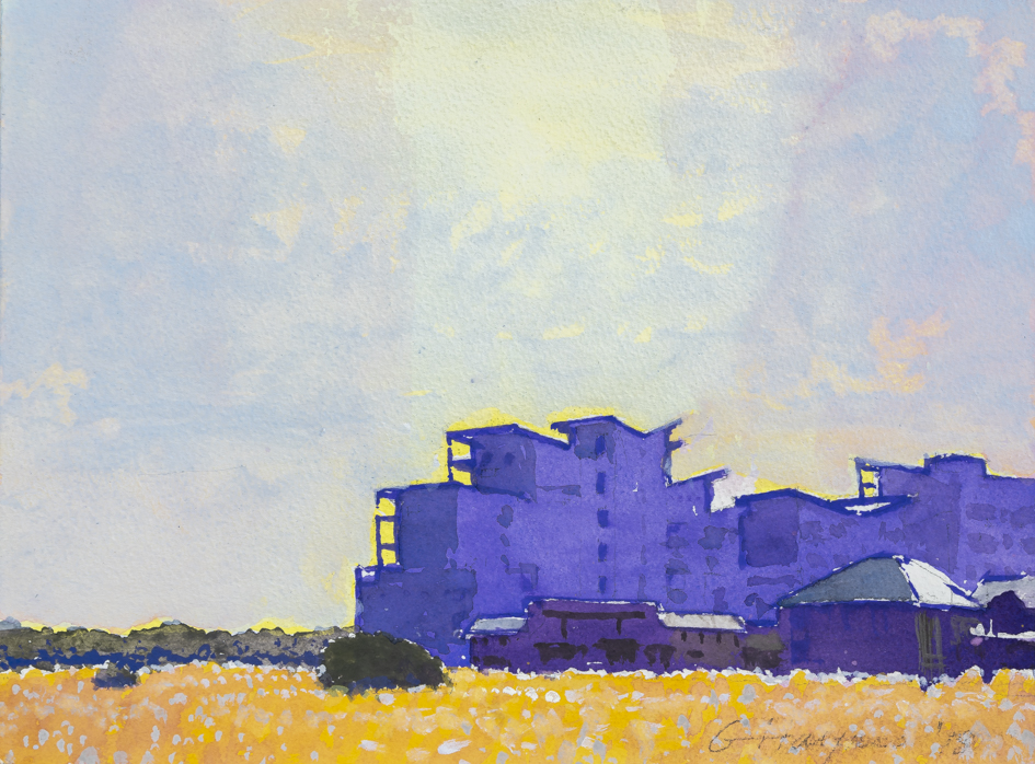 George Haynes, New Developments III, 2018, gouache on paper, 23 x 31cm