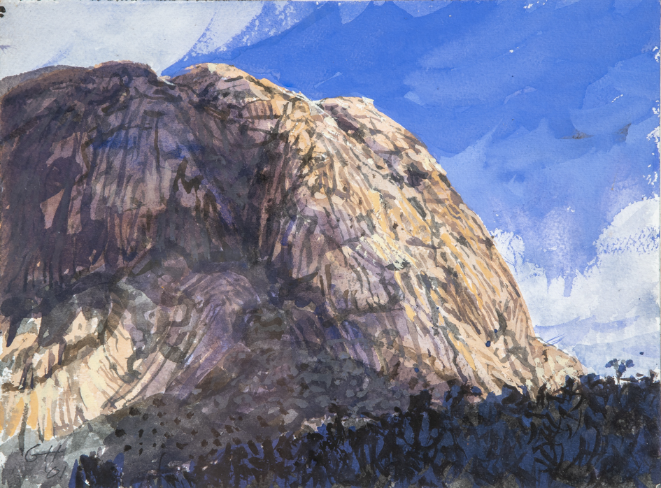 George Haynes, Peak Charles II, 2011, gouache on paper, 23 x 31cm