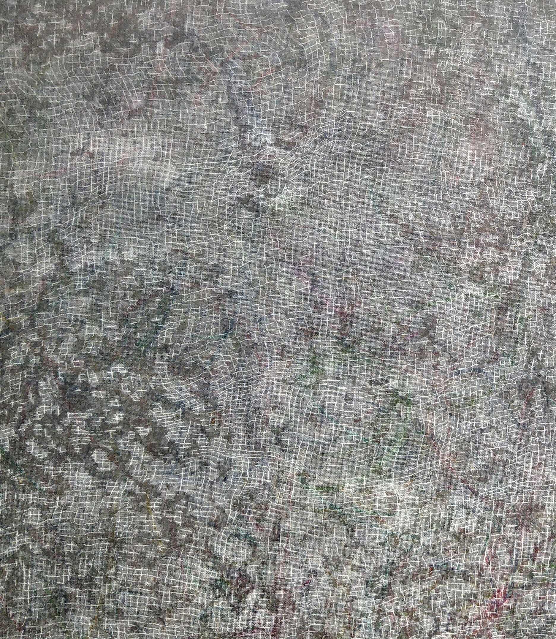 Melanie Dare, Thaw, 2018, coloured pencil, acrylic paint and ink on Italian linen, 193 x 193cm