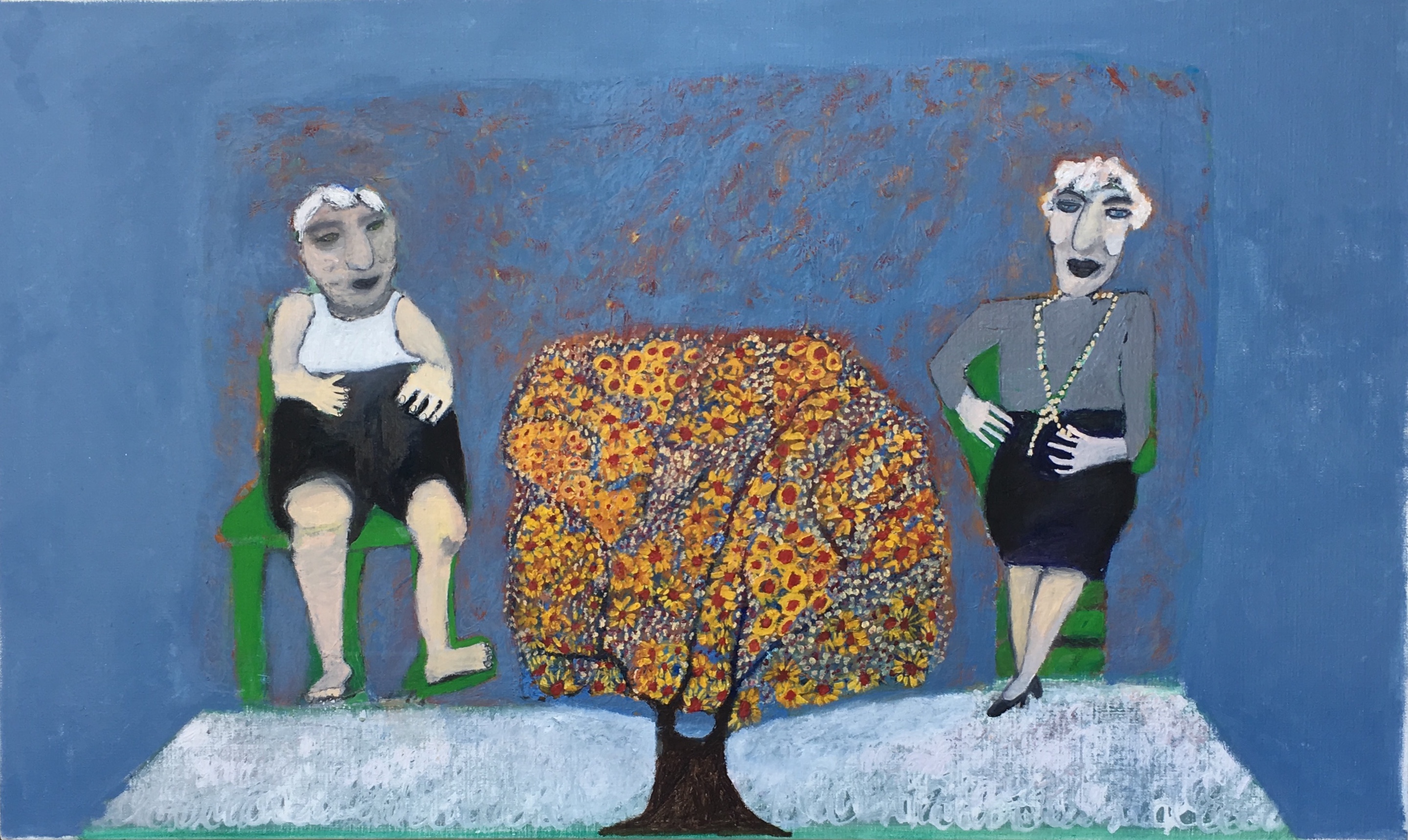 Lynnette Voevodin, The Family Tree #2, 2018, oil on canvas, 66 x 106cm