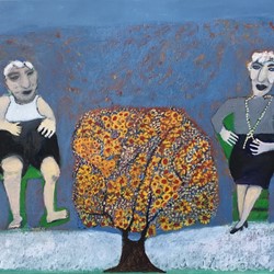 Lynnette Voevodin, The Family Tree #2, 2018, oil on canvas, 66 x 106cm