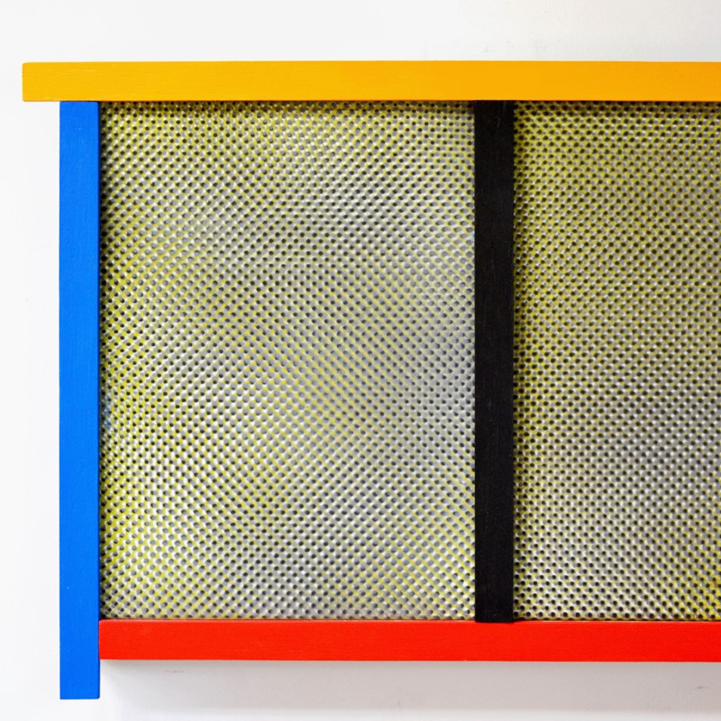 Bevan Honey and Paul Moncrieff, BHPM8, spraypaint on canvas, acrylic paint on plywood, 50 x 70cm