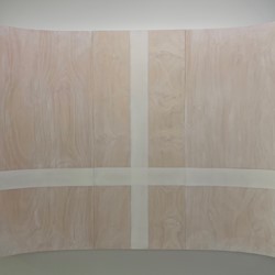 Jon Tarry, Datum A, 2018, timber, paint, 181.5 x 255 x 52cm