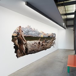 Sera Waters, Limb by Limb, 2018, vinyl wallpaper 200 x 700cm