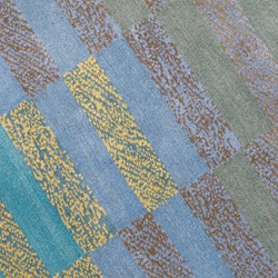 Eveline Kotai, Strip to Stripe Carpet, 2018, Tibetan sheep wool, 750 x 150cm (detail). (Acorn Photo)