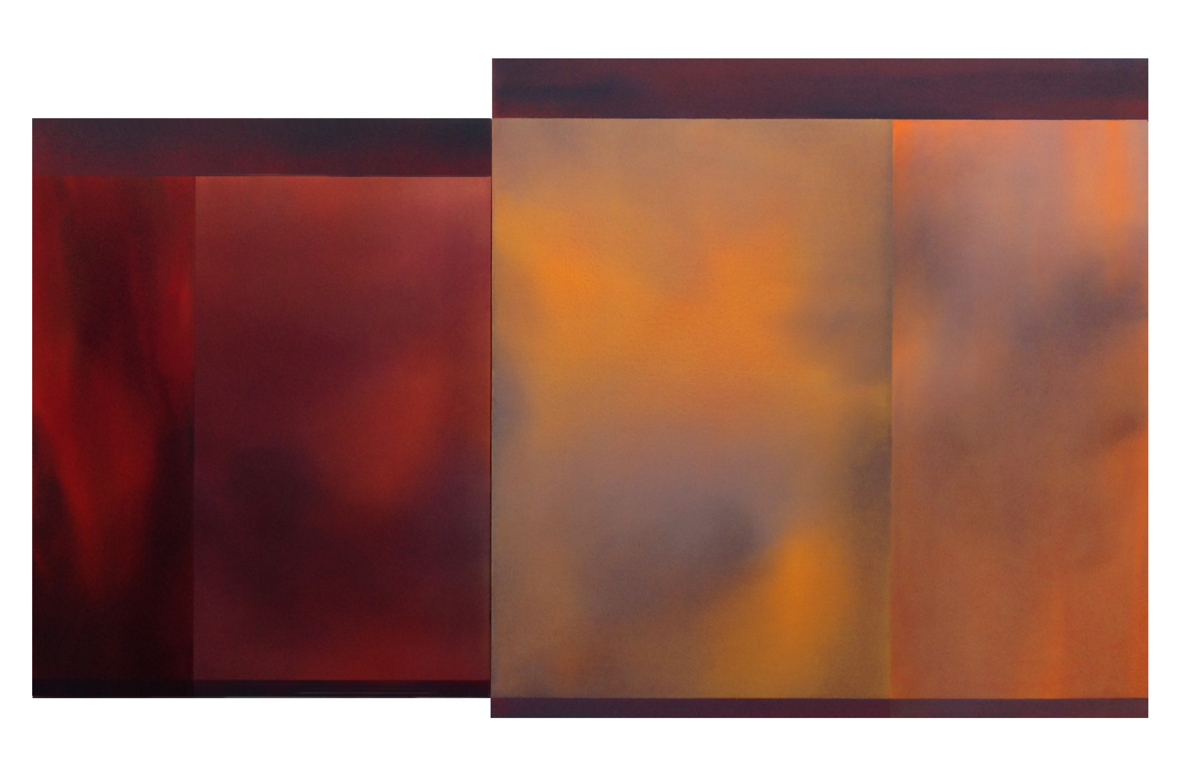 Jeremy Kirwan Ward, Flora Terrace Back step Side step, 2016, acrylic on canvas, 170 x 288cm