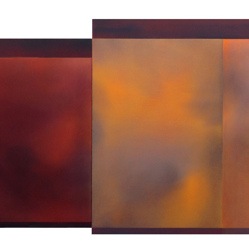 Jeremy Kirwan-Ward, Flora Terrace: Back step / Side step, 2016, acrylic on canvas, 171 x 310cm
