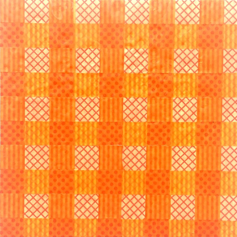 Minaxi May, Pattern Clasher 1, 2019, mixed media, 14.7 x 14.7cm