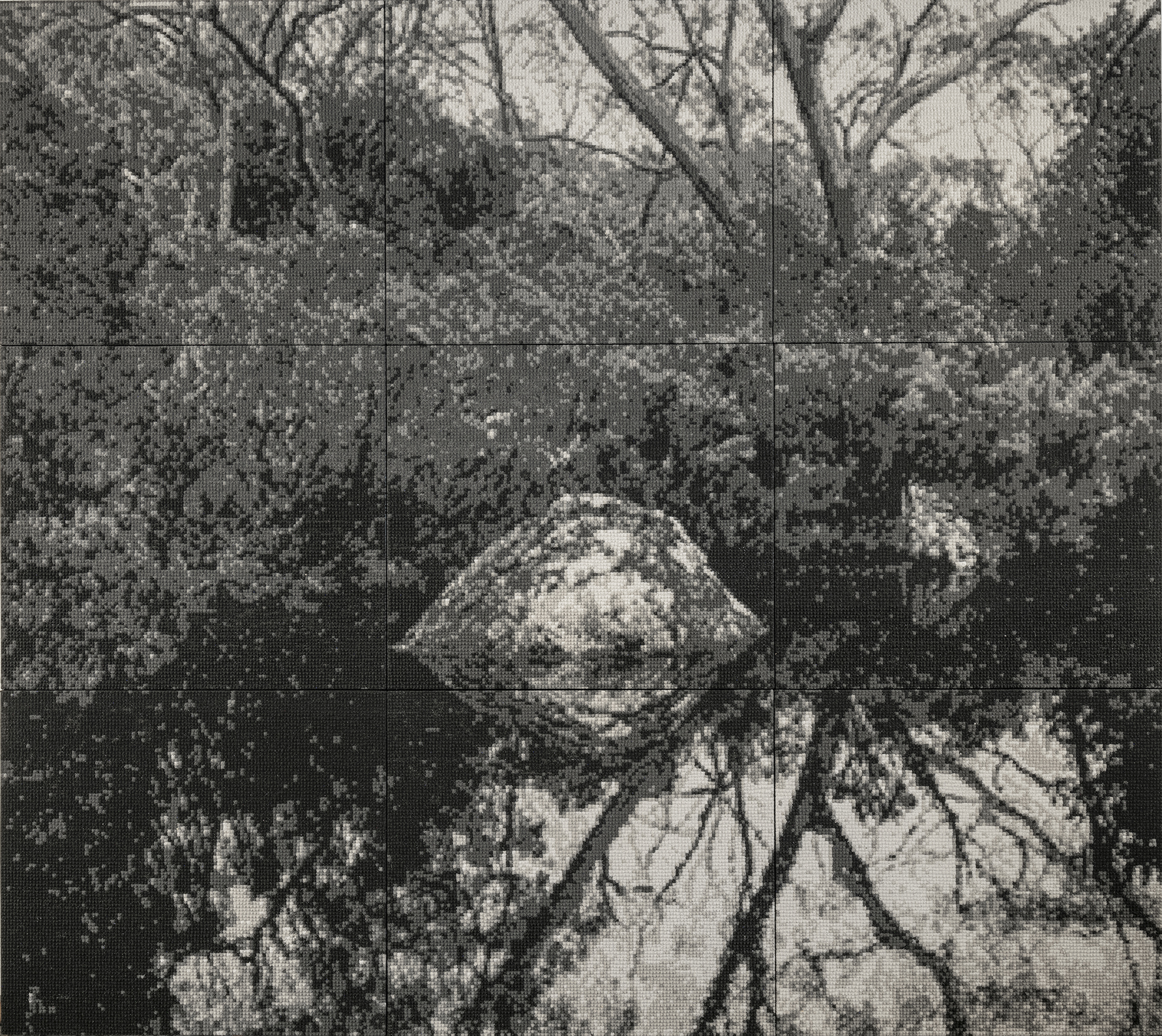 Nigel Hewitt, Twisted Tarn, 2016, ash, polymer oil on marine ply panels. 165 x 178cm. Holmes a Court Collection