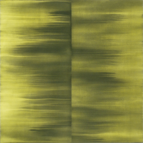 Jeremy Kirwan-Ward, Golden Two-Way 2005, synthetic polymer paint on canvas, 150 x 150cm