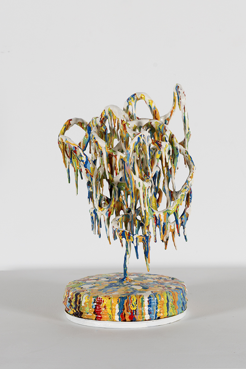 Alex Spremberg, Tangles #2, 2011, enamel on metal, 32 x 22 x 21cm