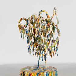 Alex Spremberg, Tangles #2, 2011, enamel on metal, 32 x 22 x 21cm