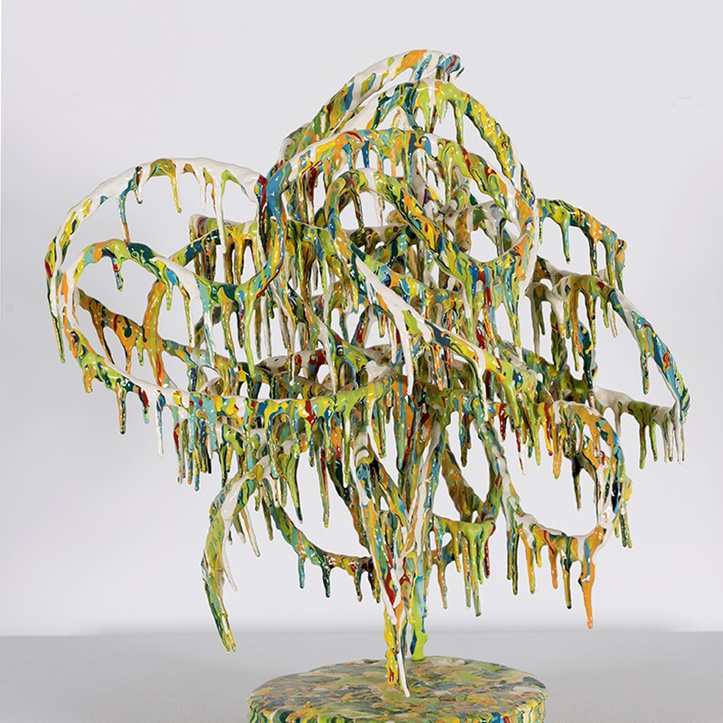 Alex Spremberg, Tangles #4, 2011, enamel on metal, 40 x 32 x 32cm