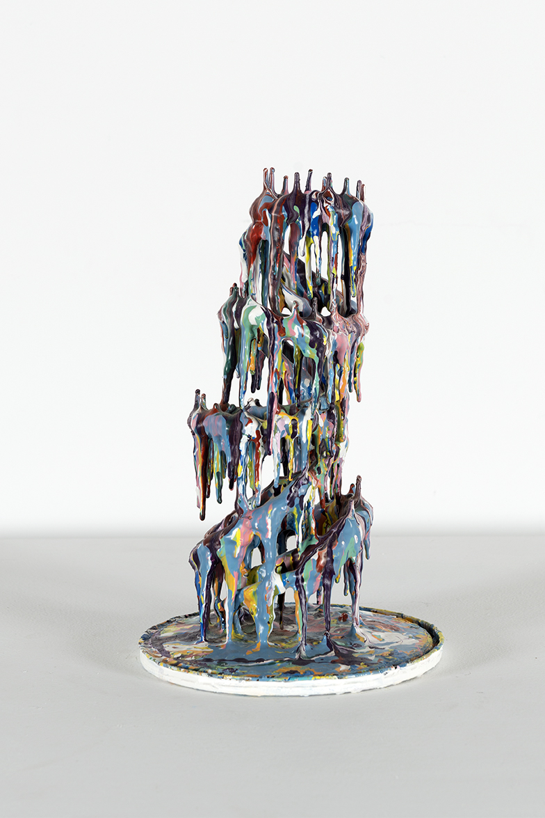 Alex Spremberg, Tangles #6, 2011, enamel on metal, 27 x 17 x 17cm