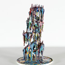 Alex Spremberg, Tangles #6, 2011, enamel on metal, 27 x 17 x 17cm