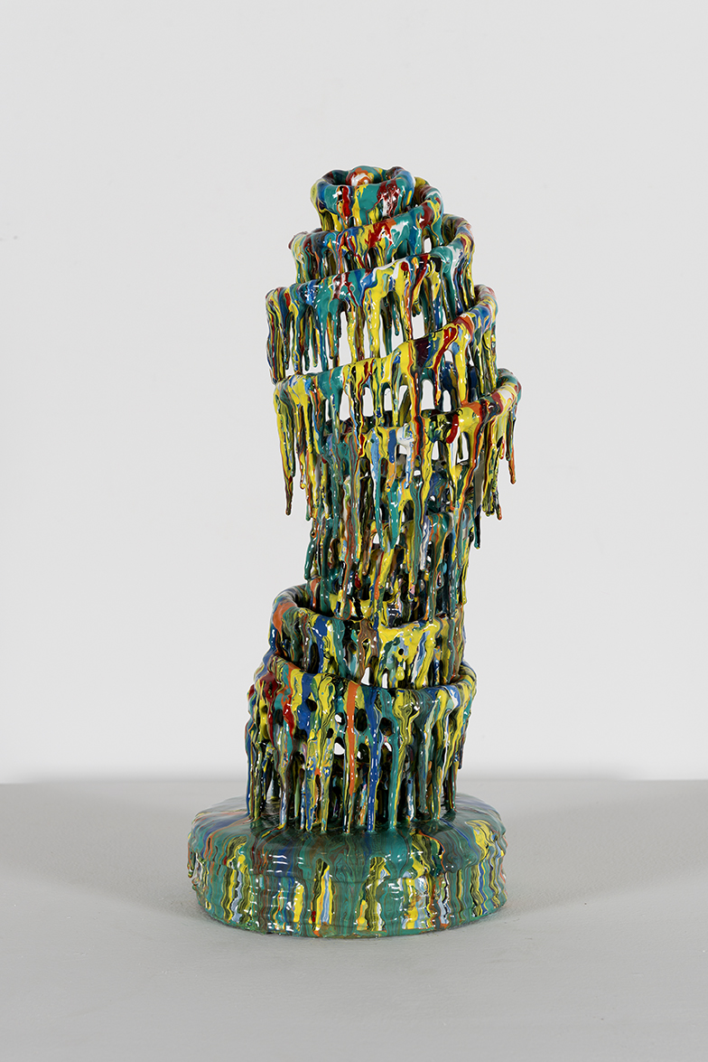 Alex Spremberg, Tangles #7, 2011, enamel on metal, 41 x 18 x 18cm