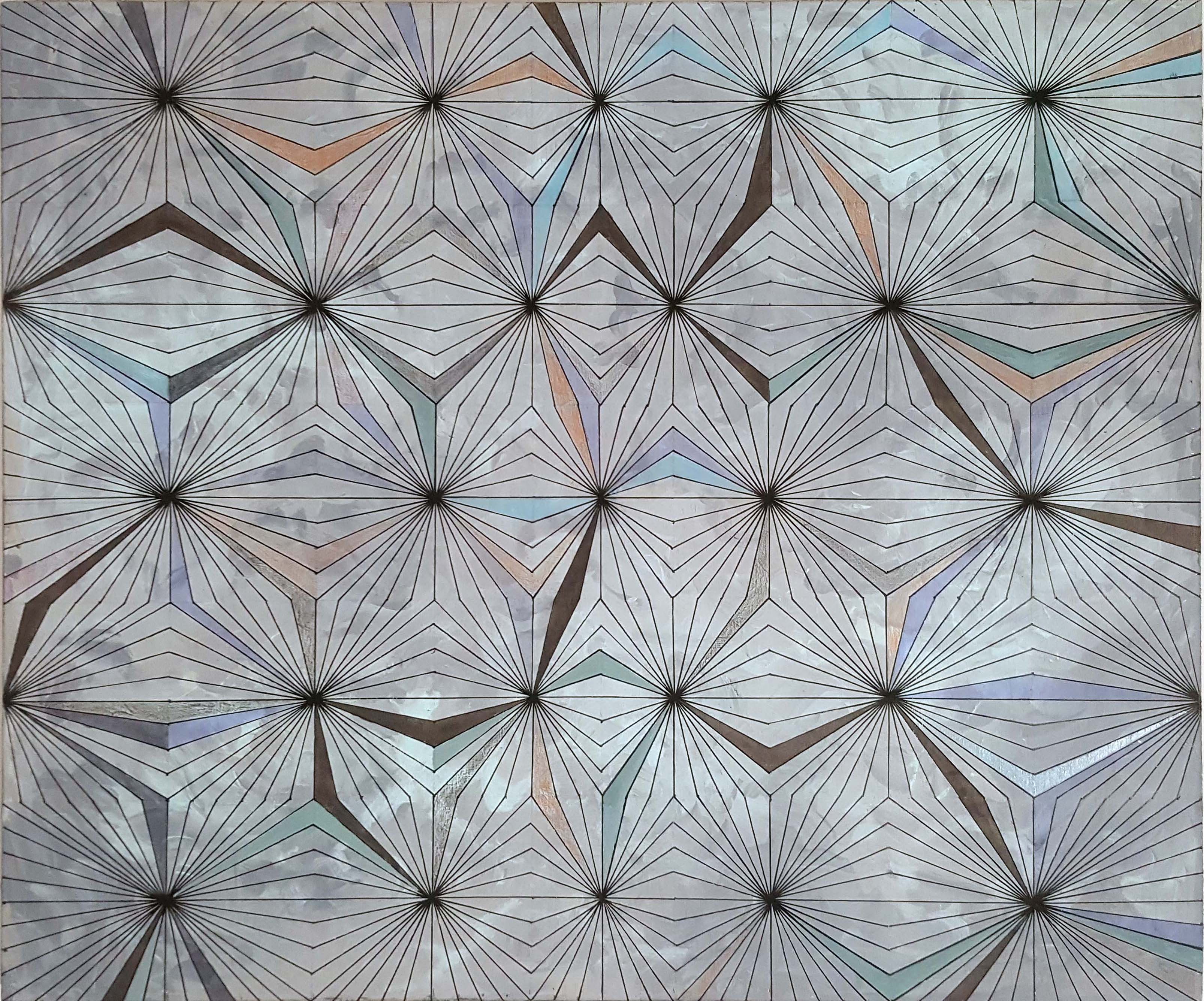 Paul Caporn, Tessellation Mark, 2019, acrylic on board, 41 x 50cm