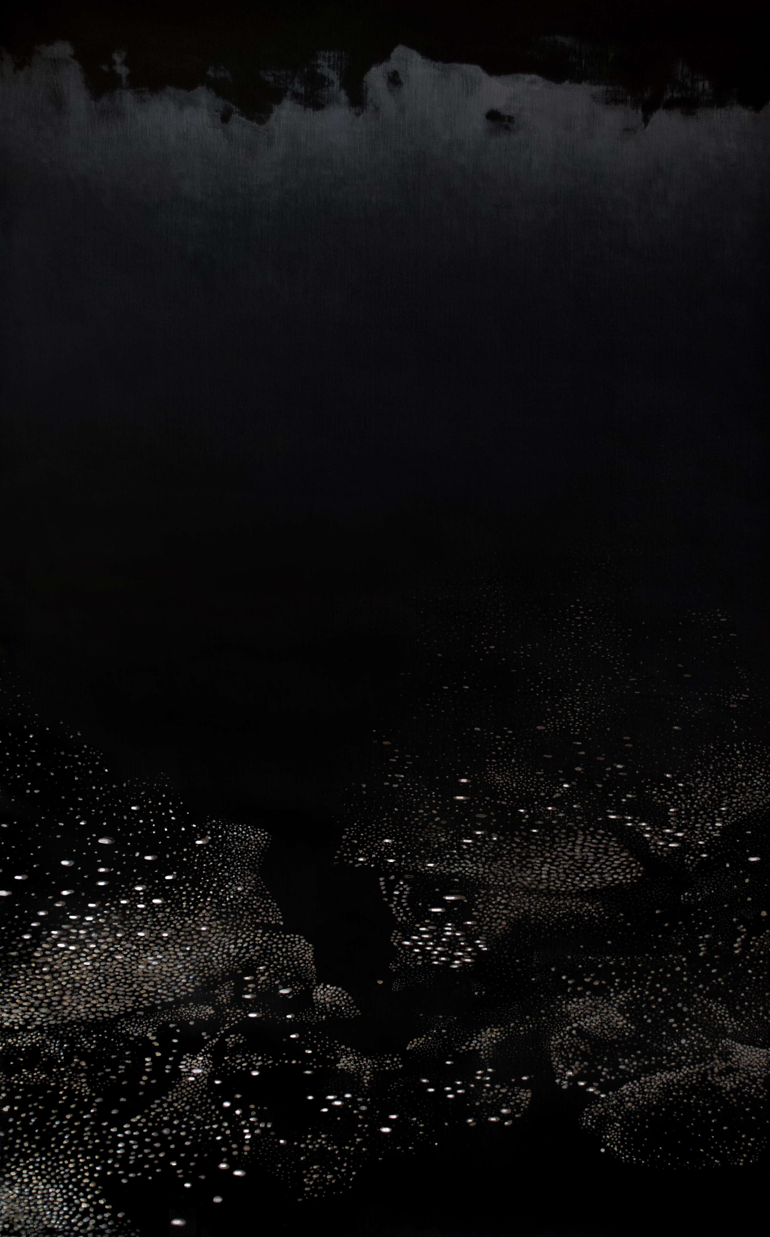 Mel Dare, Apperception, 2015, acrylic and ink on linen, 138 x 83cm