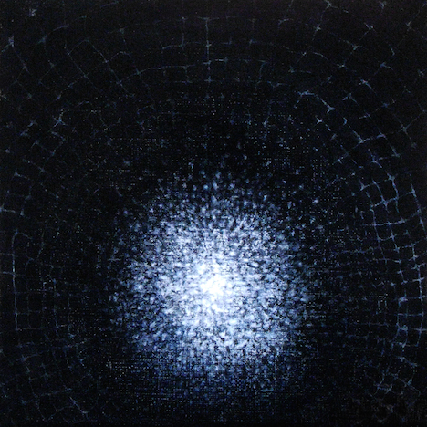 Mel Dare, Connections 2, 2015, acrylic paint and ink on linen, 25 x 25cm