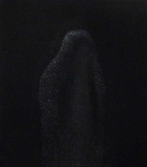 Mel Dare, Fabricate 8, 2015, acrylic paint and ink on linen, 22.6 x 20cm