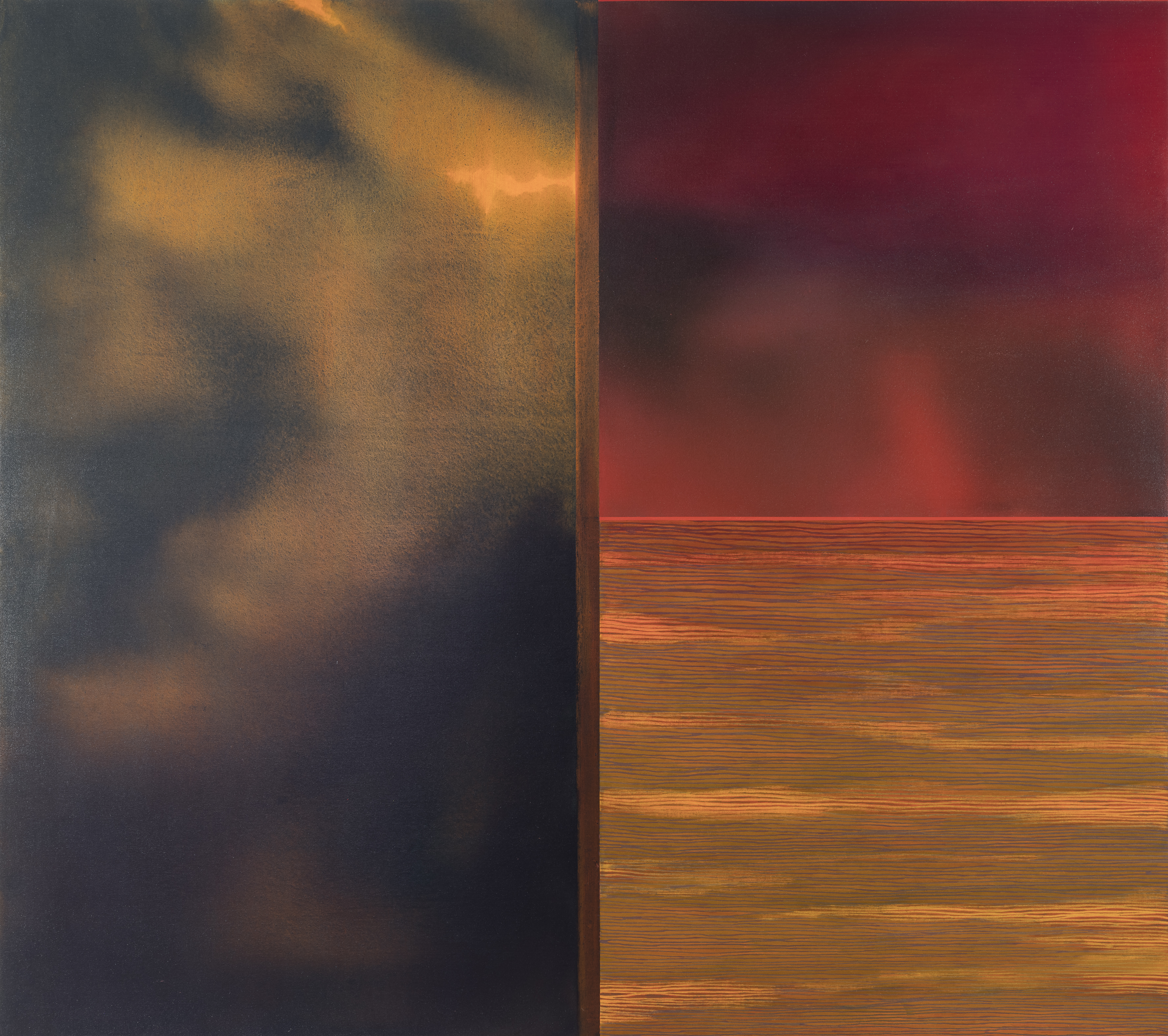 Jeremy Kirwan-Ward, View with a Room 2 2017, acrylic on canvas, 137 x 154cm