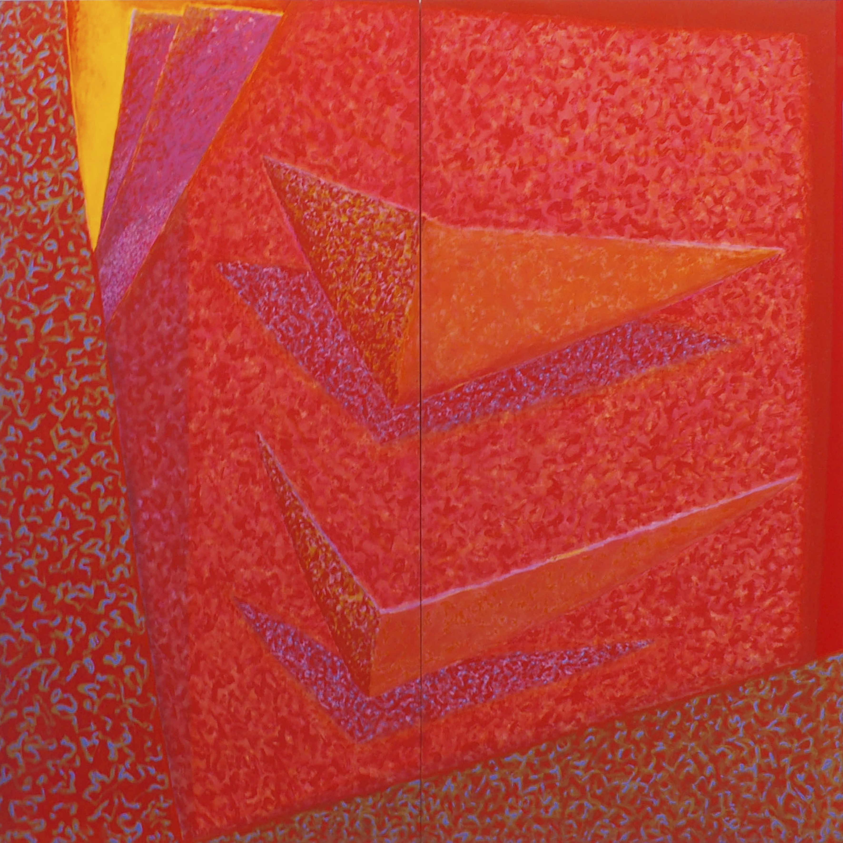 Jeremy Kirwan-Ward, High Tide 1989, acrylic on canvas, 260 x 260cm (2 panels)