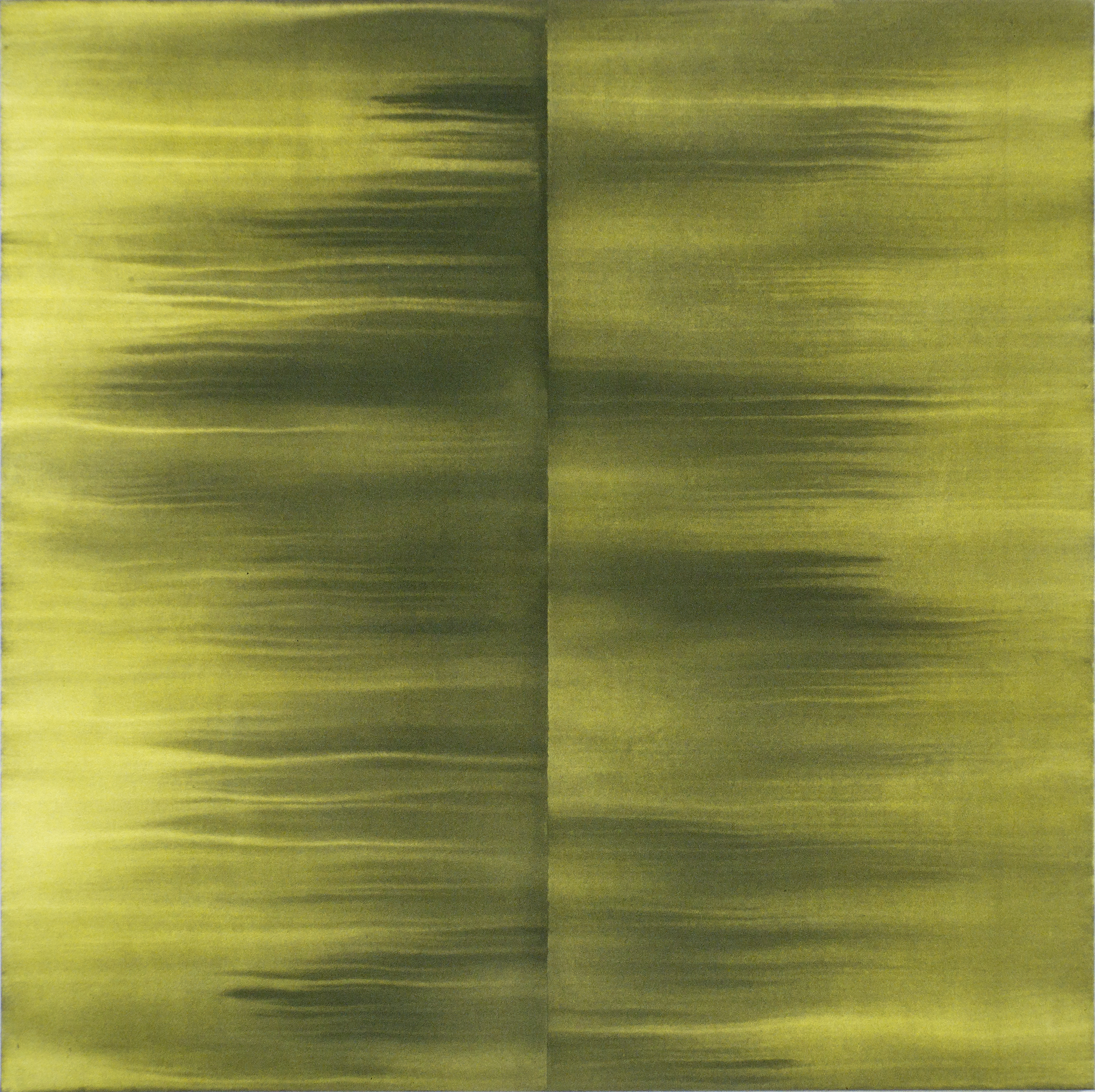 Jeremy Kirwan-Ward, Golden Two-Way 2005, acrylic on canvas, 150 x 150cm