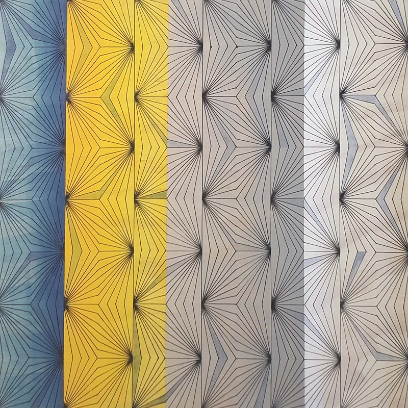 Divided Tessellation, 2019, acrylic on board, 48 x 48cm