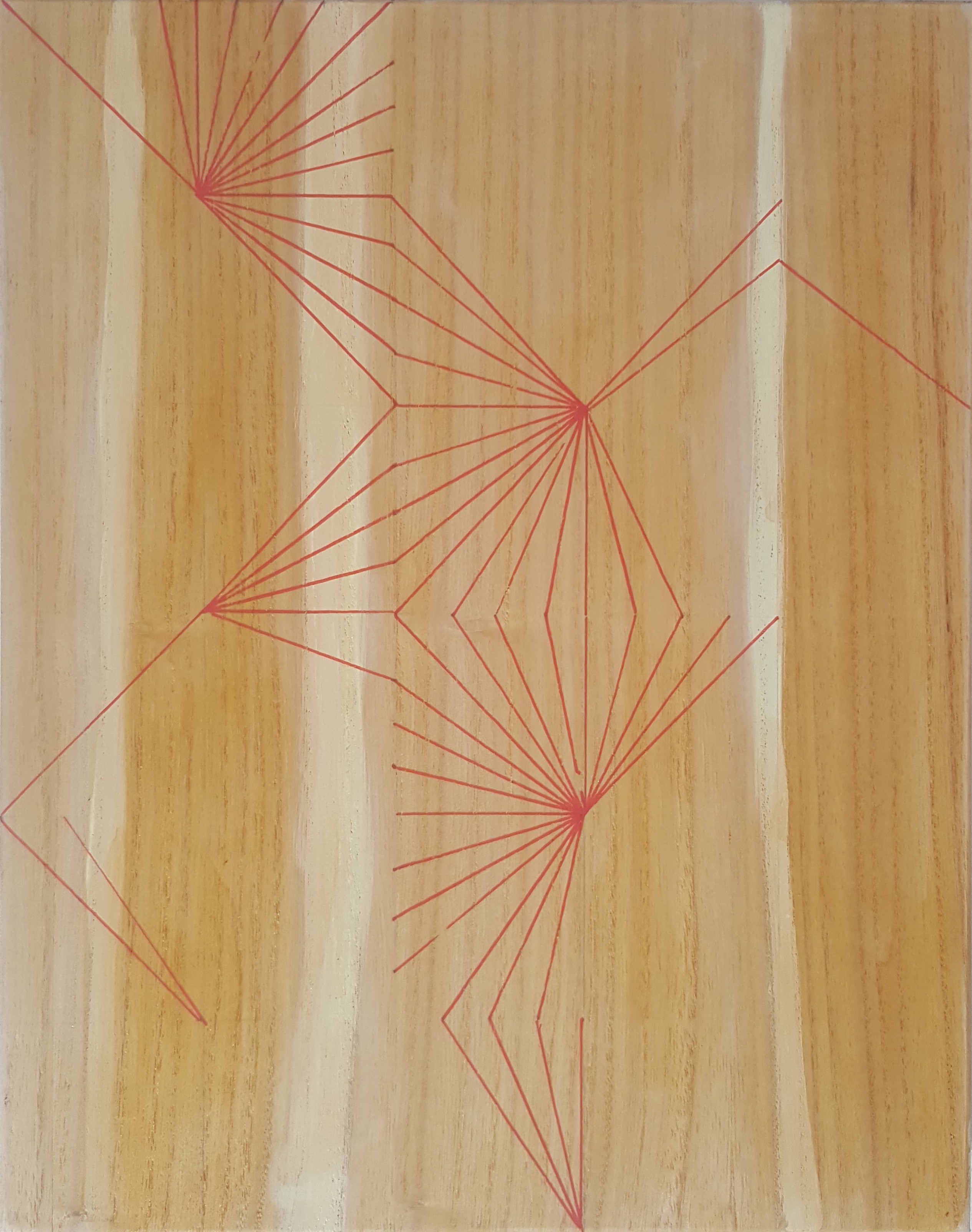 Paul Caporn, Line, 2019, acrylic on board, 24 x 19cm