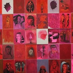 Antony Muia, Wall of Shame, 2016, mixed media on canvas, dimensions variable
