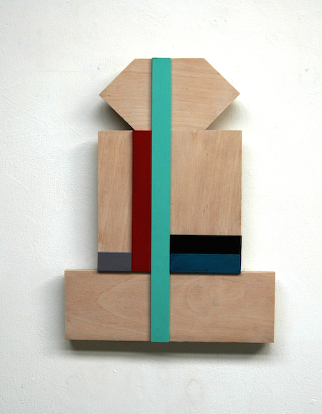 Paul Moncrieff, Zing 2, 2016, acrylic on ply assembled panels, 30  x 40cm