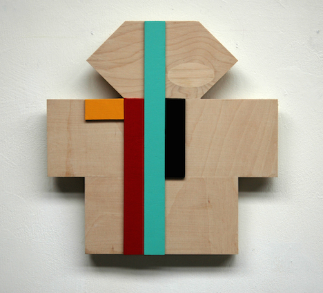 Paul Moncrieff, Zing 3, 2016, acrylic on ply assembled panels, 30 x 30cm