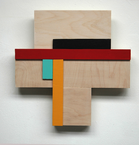 Paul Moncrieff, Zing 4, 2016, acrylic on ply assembled panels, 30 x 30cm