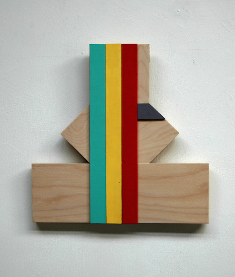 Paul Moncrieff, Zing 6, 2016, acrylic on ply assembled panels, 30 x 30cm