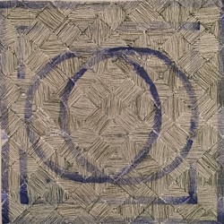 Ruth Vickers, Quantum II, 2016, stitch and dye on canvas, 37 x 37cm