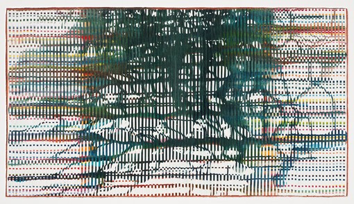 Eveline Kotai, Electric Underground 2013, acrylic, nylon thread on canvas, 60 x 130cm. Collection of the artist.jpg