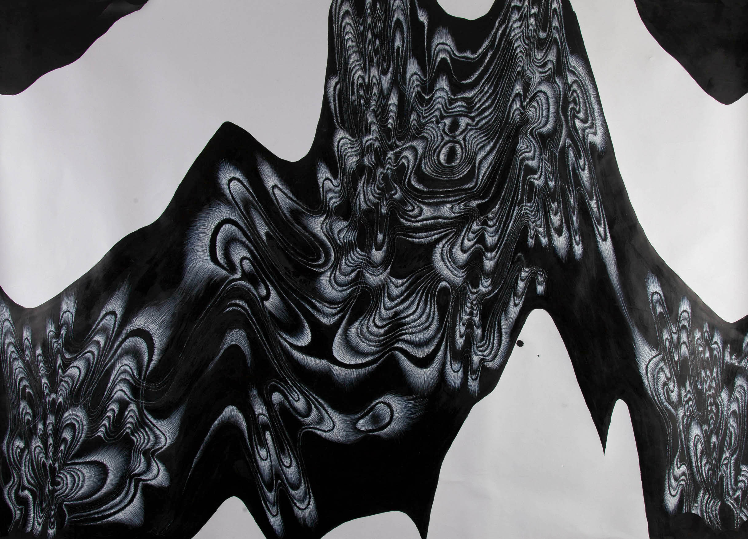 Adam Derums, Float Near Me Do Not Yet Depart, 2014-15, ink on paper, 175 x 125cm