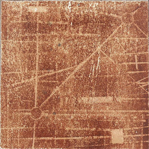 Merrick Belyea, Bombing Run 2, 2014, oil on board 40 x 40cm