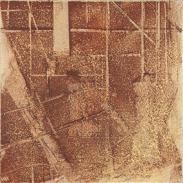 Merrick Belyea, Bombing Run 4, 2014, oil on board, 40 x 40cm