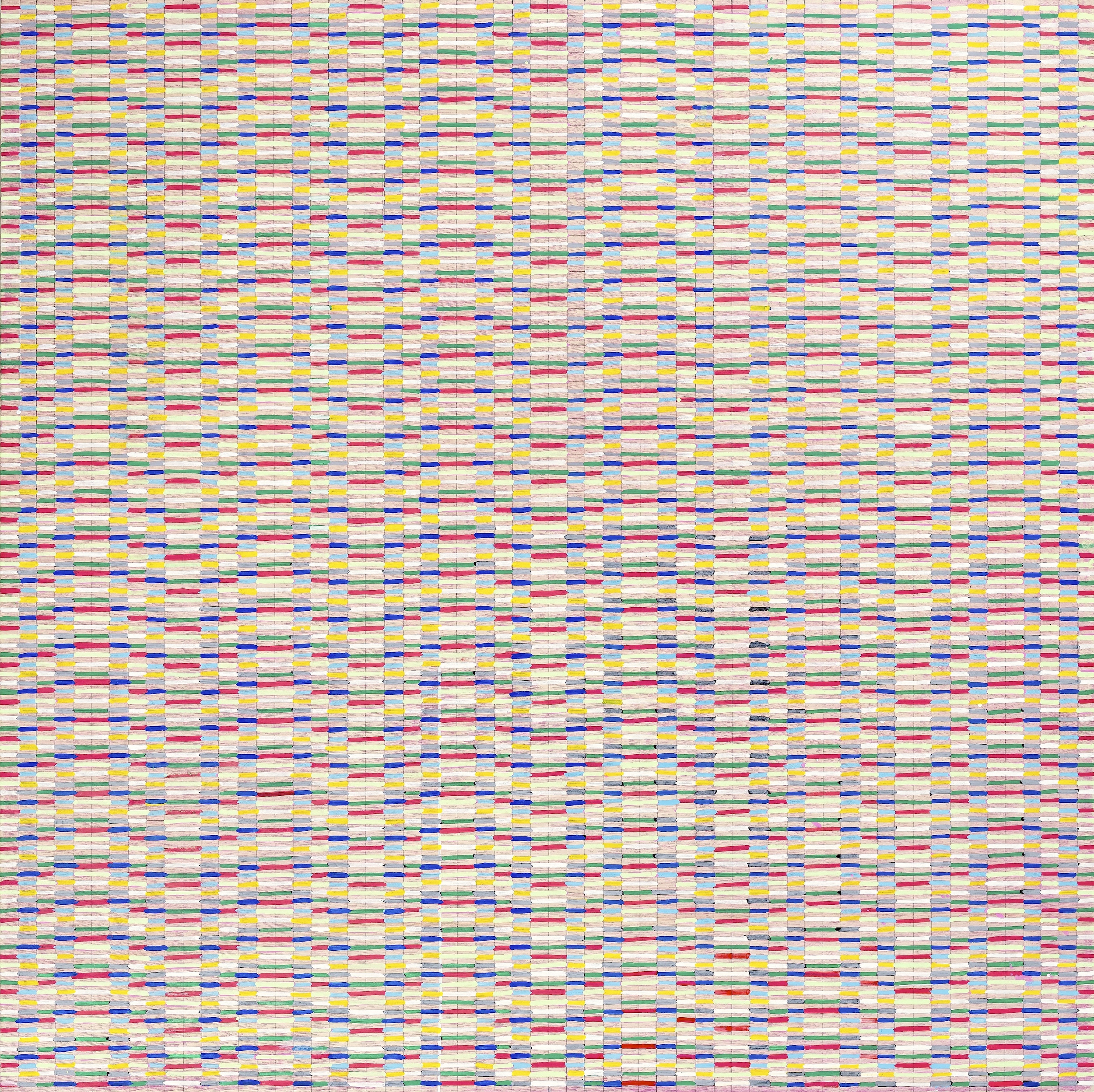 Eveline Kotai, Dash on Wood, 2019, acrylic on wood, 60 x 60cm