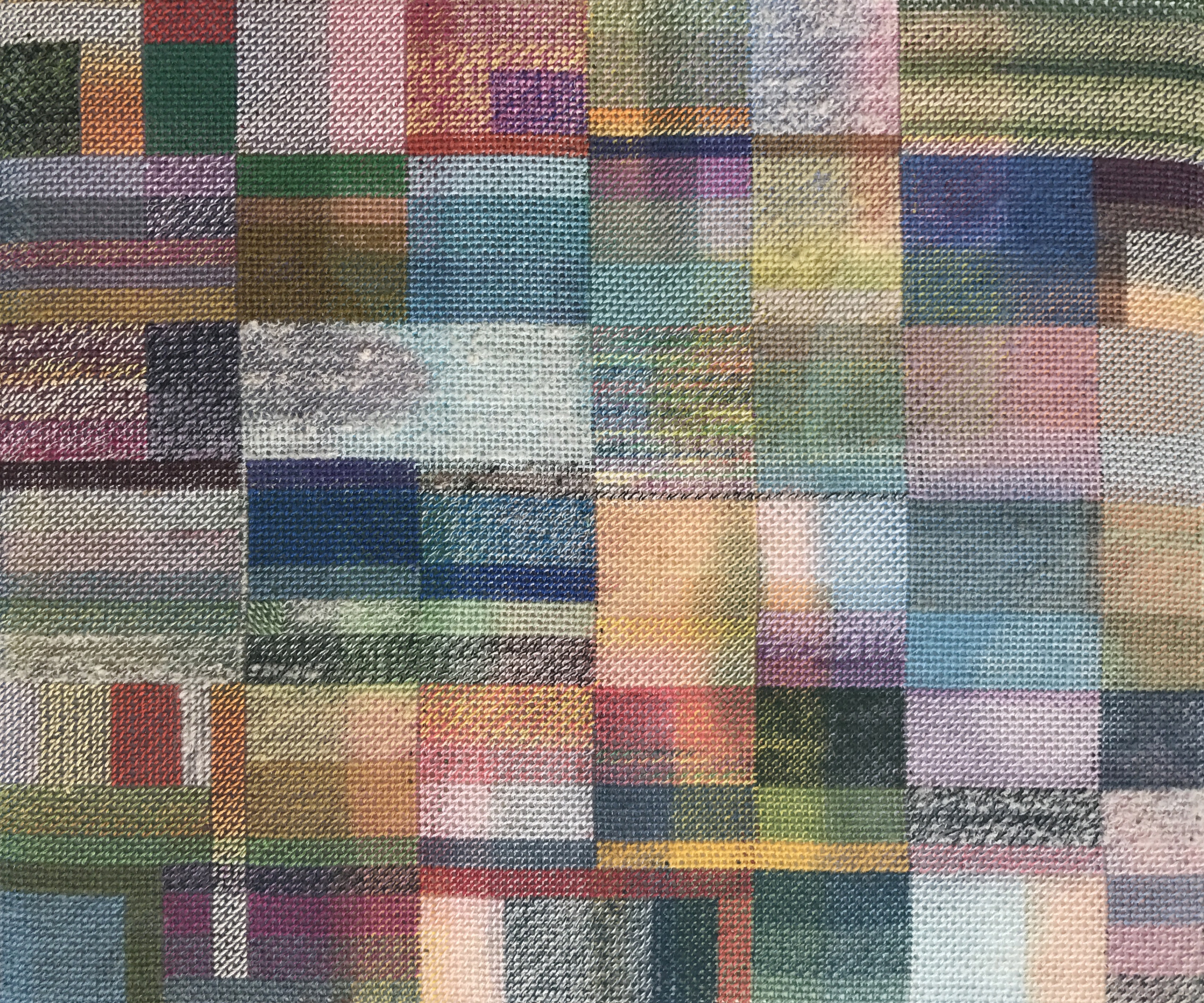 Eveline Kotai, Holiday Project 3 Bremer Bay 2006-2016, acrylic, wool, silk thread on tapestry canvas, 25 x 30cm